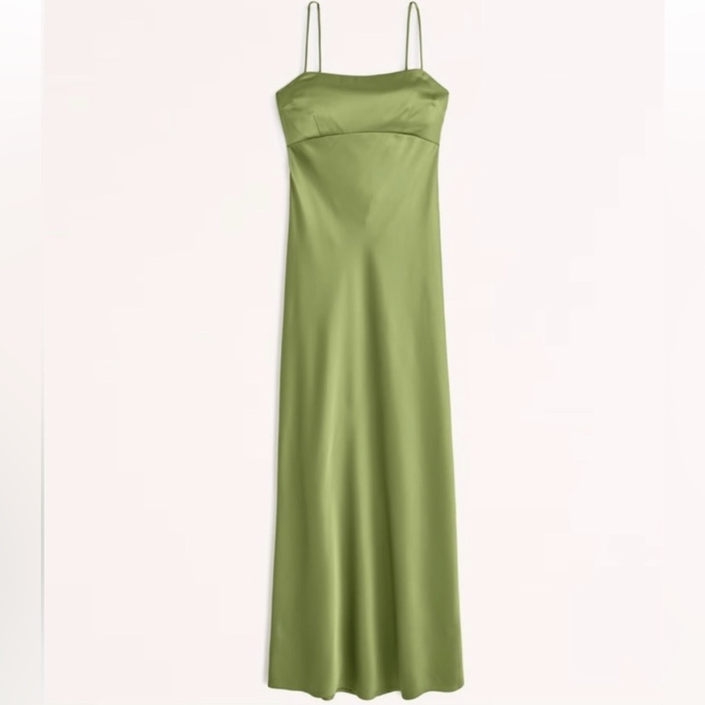Abercrombie Best Dressed Guest Satin Cowl Back Slip Dress